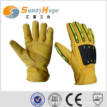 Guantes de seguridad guantes mecánicos guantes de trabajo de cuero